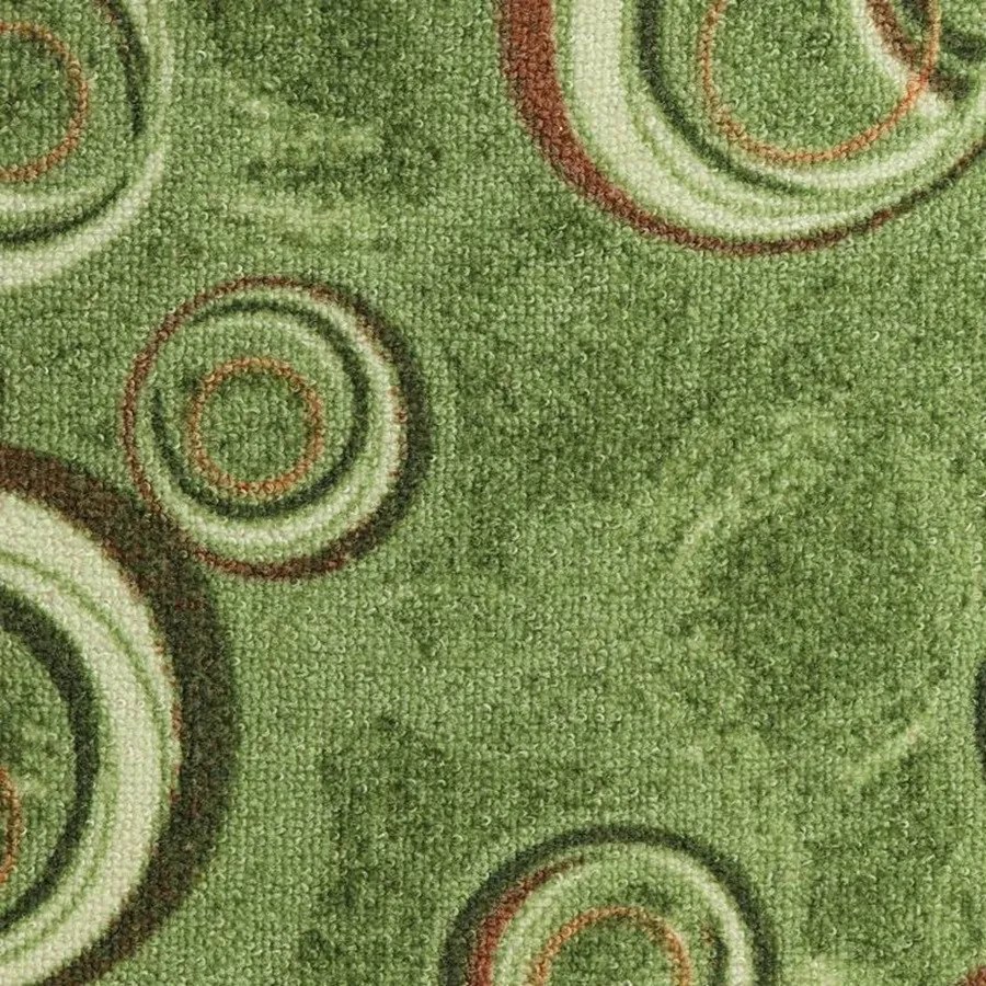 ITC, Koberec metráž Drops 24, na mieru, šíře 4m, zelená, filc, chodba / predsieň