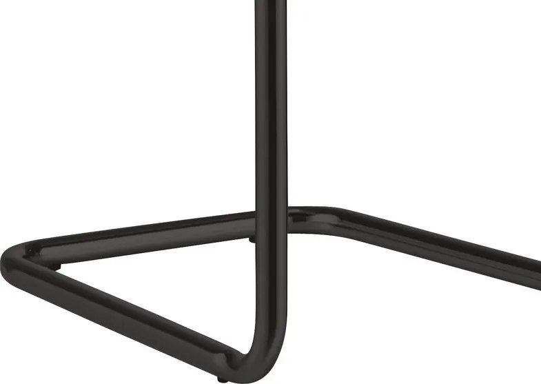 Jedálenská stolička Queens, čierna ekokoža