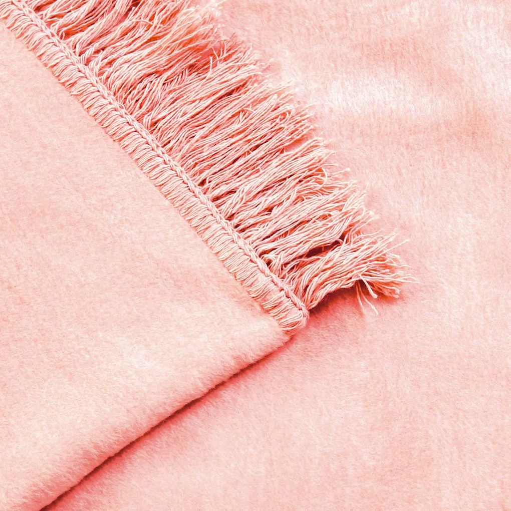 BAVLNENÁ DEKA COTTON CLOUD 150X200 CM STARORUŽOVÁ