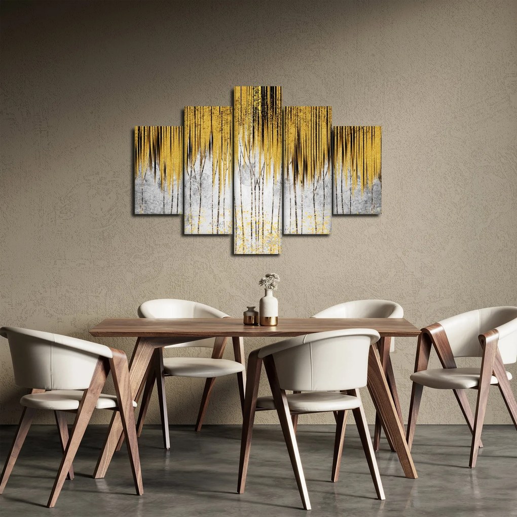 Obraz - Zlaté čiary (150x105 cm)