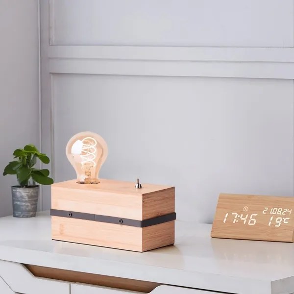 Brilliant - Stolná lampa BENNY 1xE27/40W/230V bambus