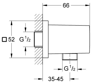 GROHE 27704000 - Nástenné kolienko EUPHORIA CUBE 12” lesklý chróm