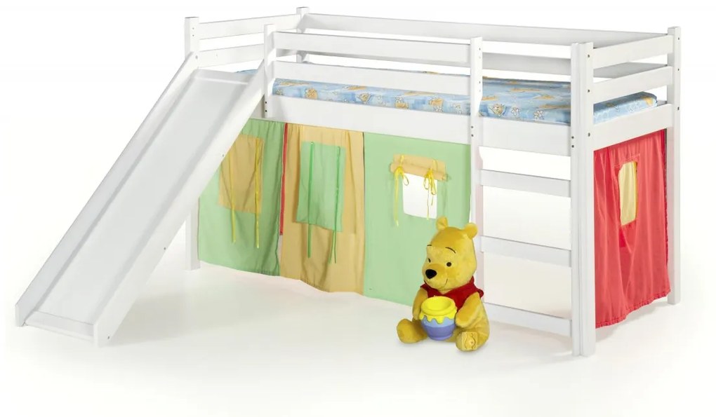 HALMAR Detská posteľ Neo Plus so šmykľavkou biela