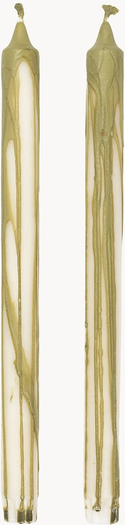 Ručne vyrobené dlhé sviečky's efektom kvapkania Dryp, 2 ks