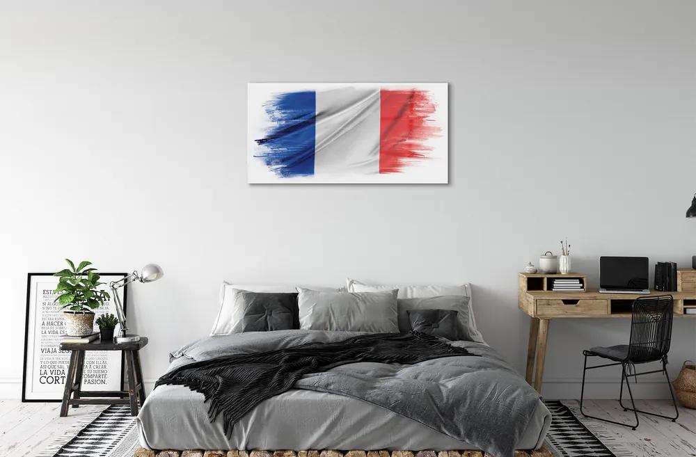 Sklenený obraz vlajka Francúzsko 120x60 cm