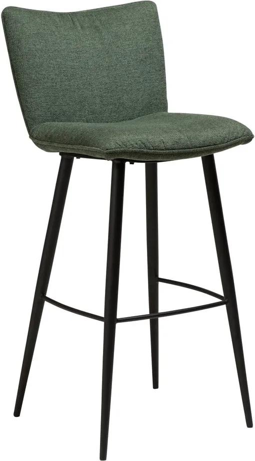 Zelená barová stolička s oceľovými nohami DAN-FORM Join, výška 103 cm