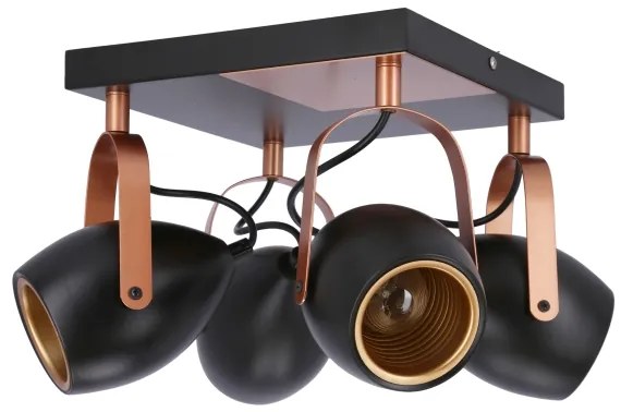 Bodové svietidlo ANICA 4xE14/40W/230V čierna/medená