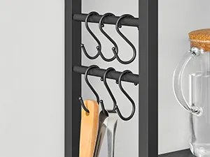 Kuchynský regál Vasagle Vogues 60 cm čierny