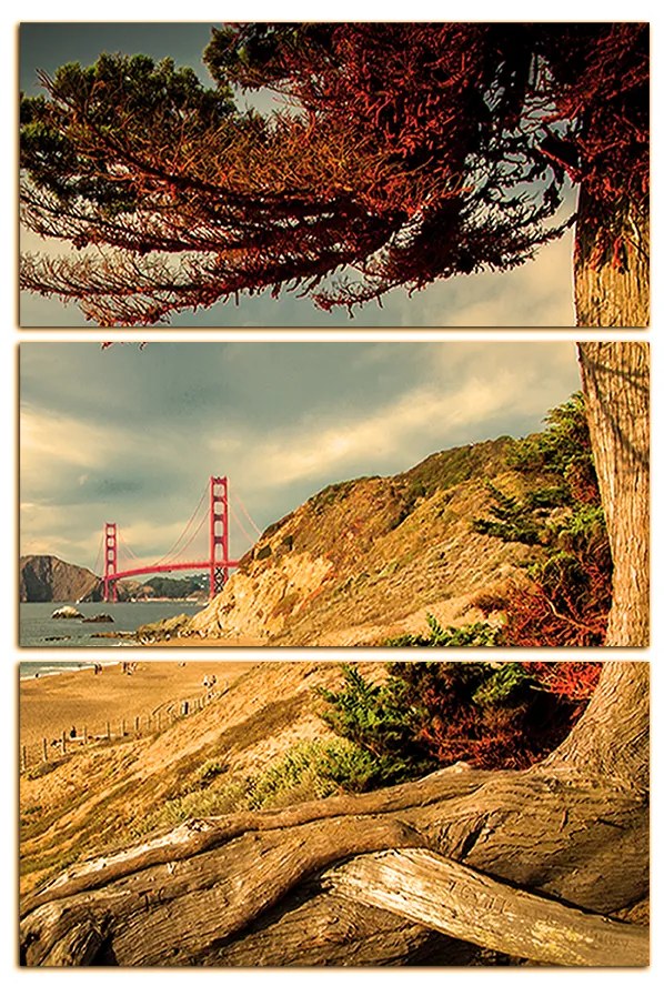 Obraz na plátne - Golden Gate Bridge - obdĺžnik 7922FB (105x70 cm)
