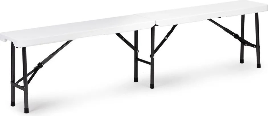 Biela sada cateringového banketového stola 180 cm + 2 lavice