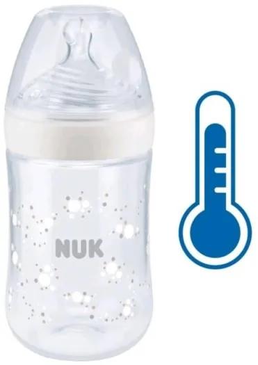 NUK Dojčenská fľaša NUK Nature Sense s kontrolou teploty 260 ml biela