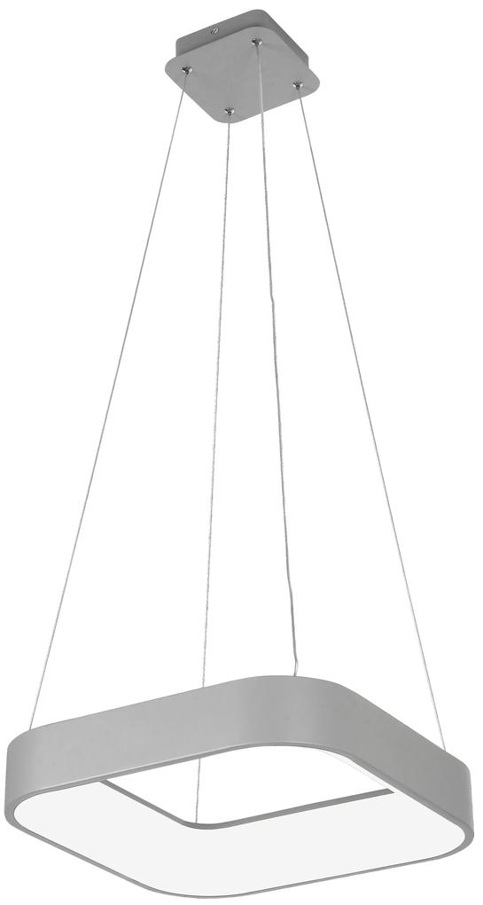 RABALUX LED moderné závesné osvetlenie ADELINE, 28W, teplá-studená biela, 45x45cm, hranaté, šedé