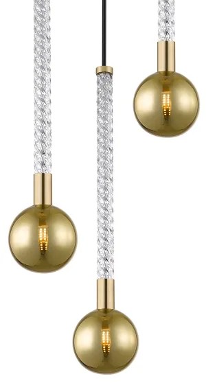 Zuma Line P0583-03B-2GHF - Luster na lanku MIDA 3xG9/6W/230V mosadz