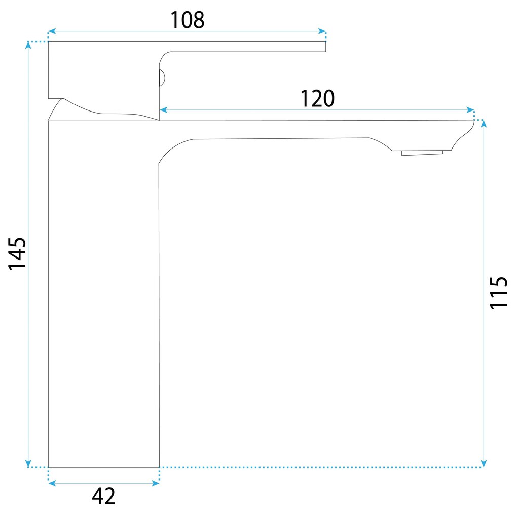 Rea Drop, umývadlová batéria h-145, medená matná, REA-B6381