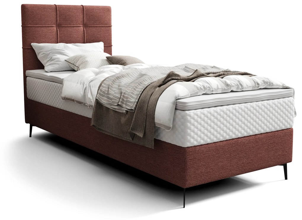 Jednolôžková posteľ 80 cm Infernus Bonell (terakota) (s roštom, bez úl. priestoru). Vlastná spoľahlivá doprava až k Vám domov. 1082254