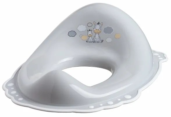 Erga 4 KIDS, detské WC sedátko Zebra s protišmykovou gumou, šedá, ERG-08315