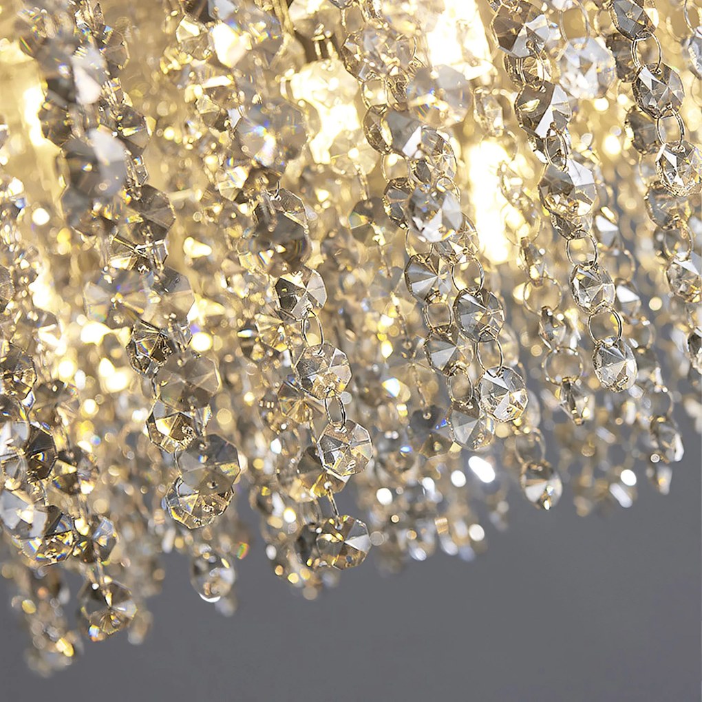 Toolight Toolight, stropné svietidlo 60cm, 16xG9, APP1787-16CP, zlatá, OSW-04058