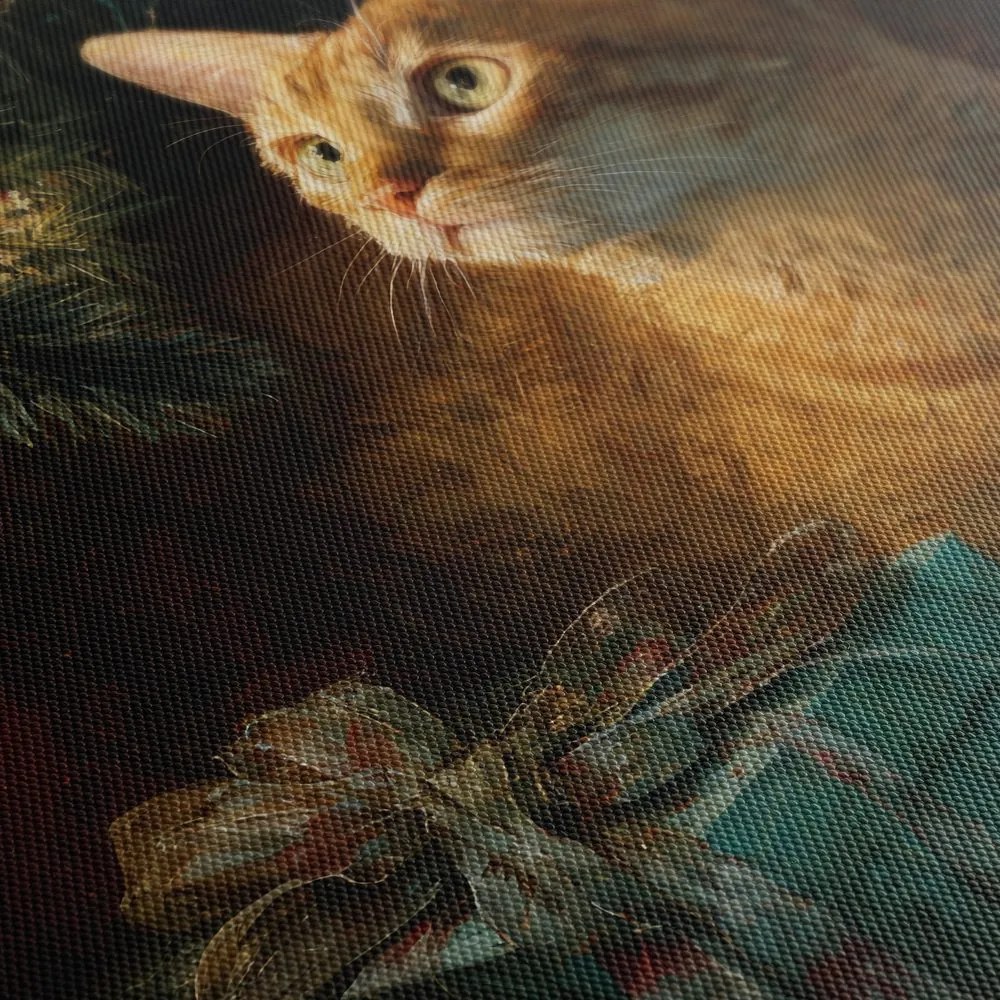 Obraz vianočné mačky si užívajú pohodu