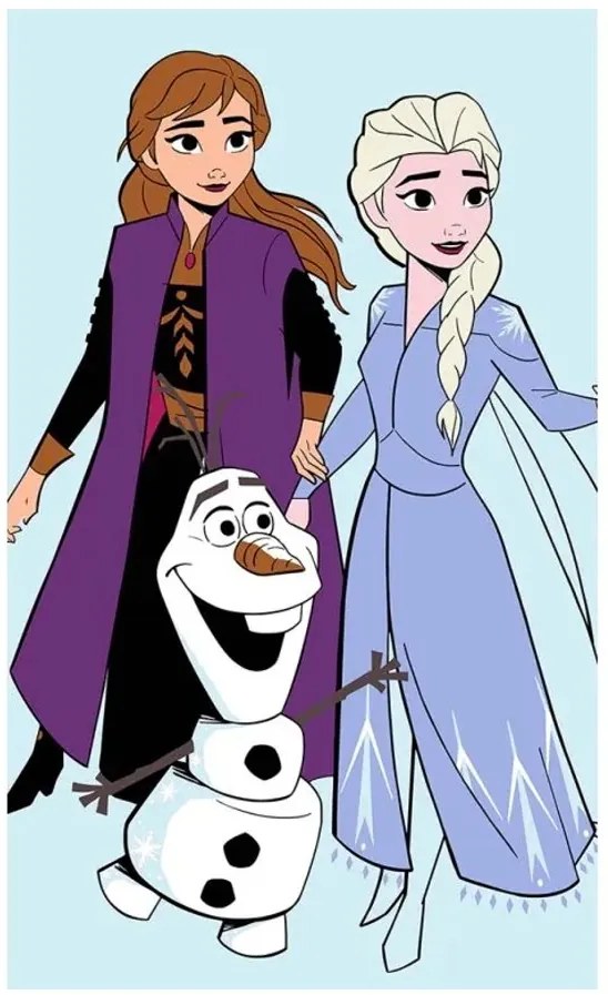 Detský uterák Ľadové kráľovstvo - Frozen - motív Priatelia navždy - 100% bavlna - 30 x 50 cm