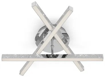 Stropná lampa LED trblietavá chróm REY 40 cm