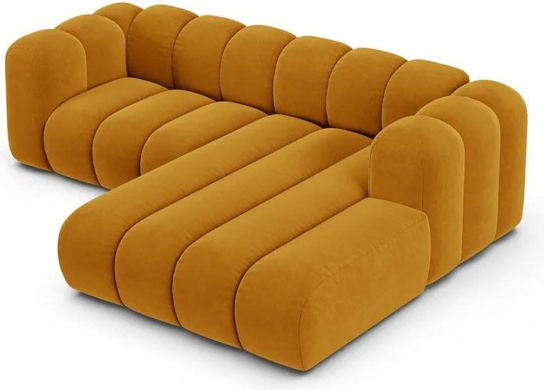 Žltá rohová pohovka (pravý roh) Lupine – Micadoni Home