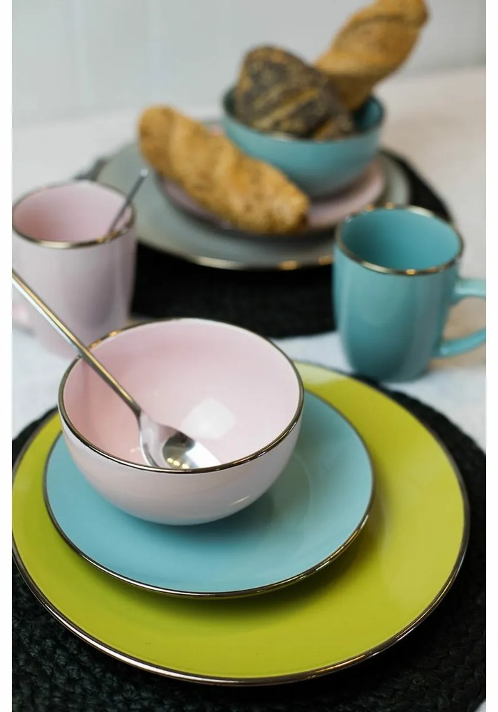 Mäser Polievkovámiska Metallic RIM Pink, 18,6 cm, 6 ks