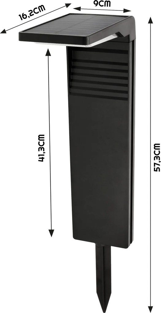 Solárna LED záhradná lampa na záhradný stĺpik so senzorom súmraku