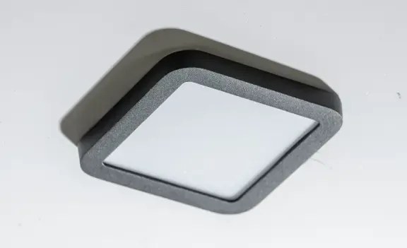 Bodové svetlo Slim 9 Square 4000K Ip44 čierne do sadrokartonu