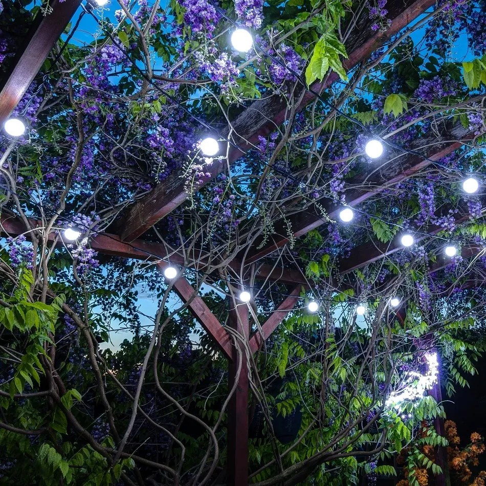 DECOLED Party osvětlení 5 m, 10 ledově bílých LED, IP67