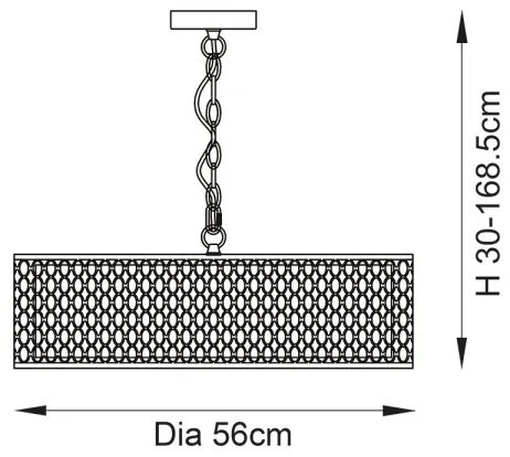 Endon 101569 - Luster na reťazi CORDERO 3xE27/10W/230V zlatý