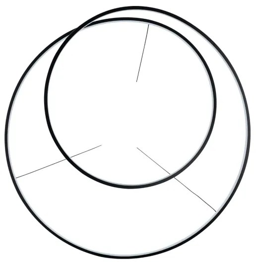 Ideal Lux - LED Luster na lanku OZ LED/52W/230V pr. 80 cm CRI 90 čierna