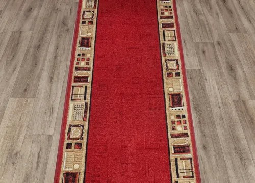 Koberce Breno Behúň JENA 10, šíře role 80 cm, červená, viacfarebná