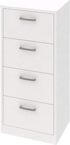 Úzká komoda Mega 139, biela