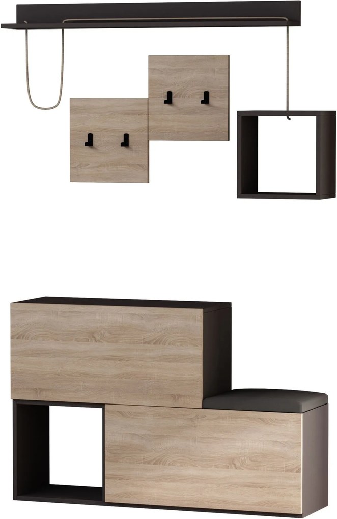 Sconto Predsieňová zostava HOLDON dub sonoma/antracitová