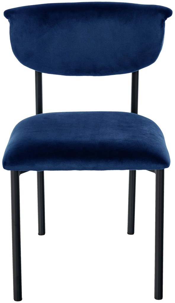 Stolička pre návštevy Gambell zamat - tmavomodré