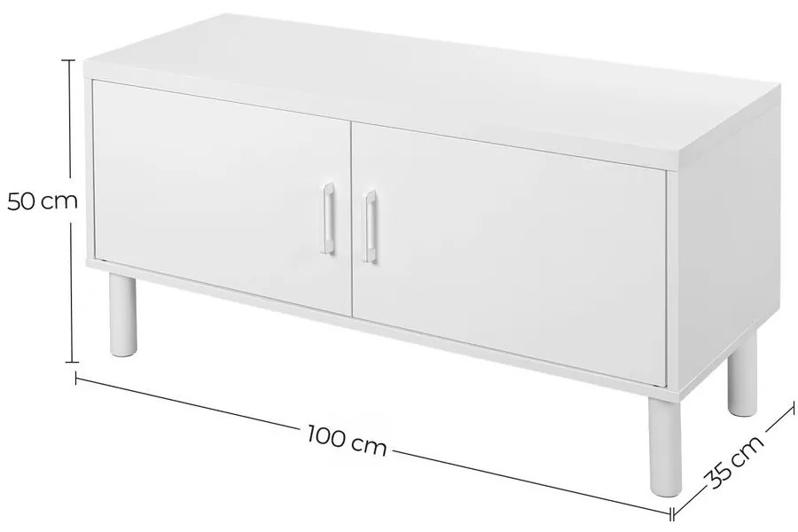 Skrinka na topánky VASAGLE s dvojkrídlovými dvierkami LHS051W01