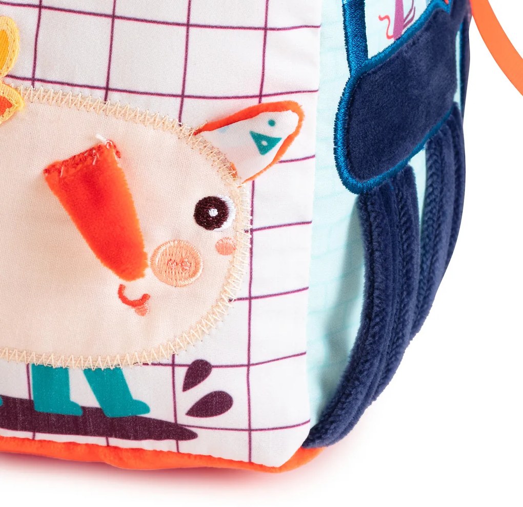 Lilliputiens - textilná kocka s aktivitami a prekvapením - Farma