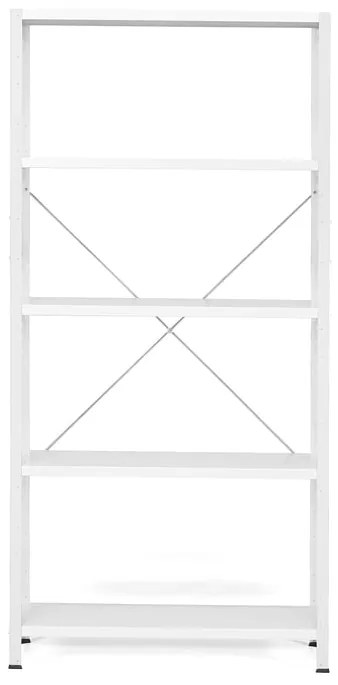 Policový kovový regál IDEAL, základná sekcia, 1970x1010x600 mm, šedý