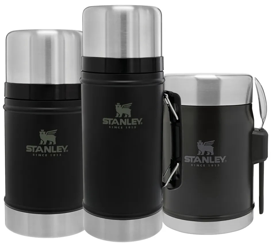 Čierna termoska na jedlo z nehrdzavejúcej ocele 400 ml Legendary Classic Black – Stanley