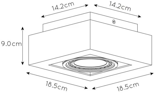 Lucide 09120/12/30 - LED Stmievateľné bodové svietidlo ZEFIX 1xGU10/12W/230V čierna