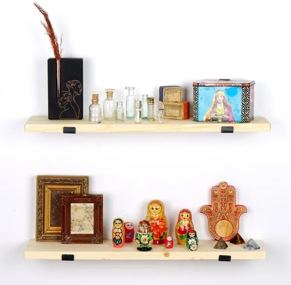 SADA 2x Nástenná polica 16x60 cm smrek