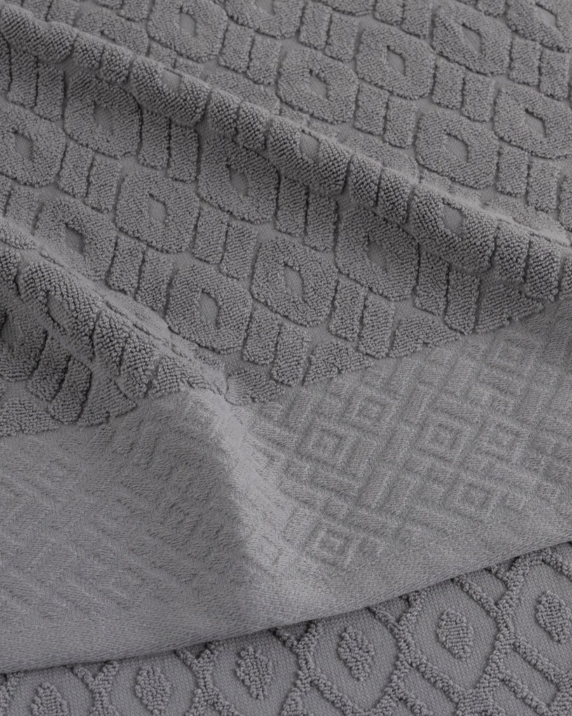 Uterák Lattice 70x140 cm stone grey