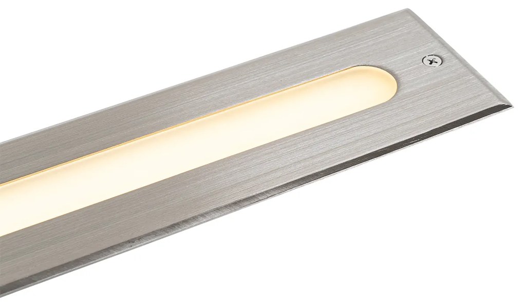 Moderný zemný reflektor oceľ 50 cm vrátane LED IP65 - Eline