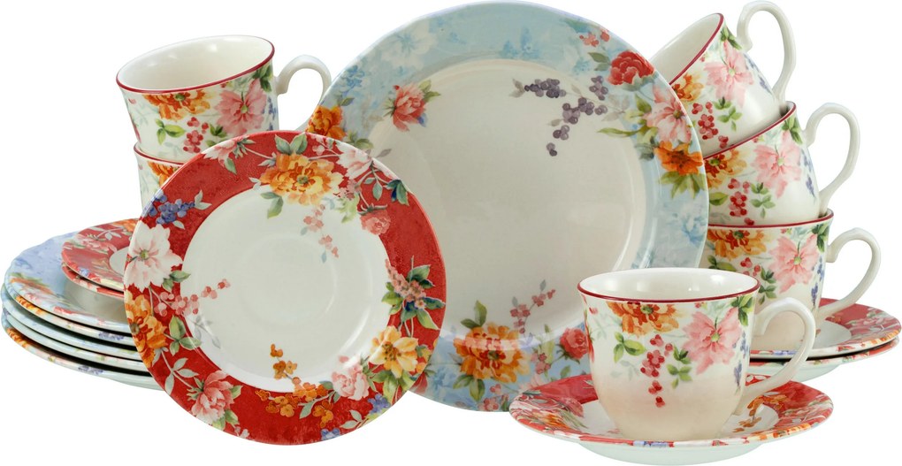 XXXLutz KÁVOVÝ SERVIS Crimson bunt 18-dielne Creatable - Online Only bytové doplnky - 007768068301