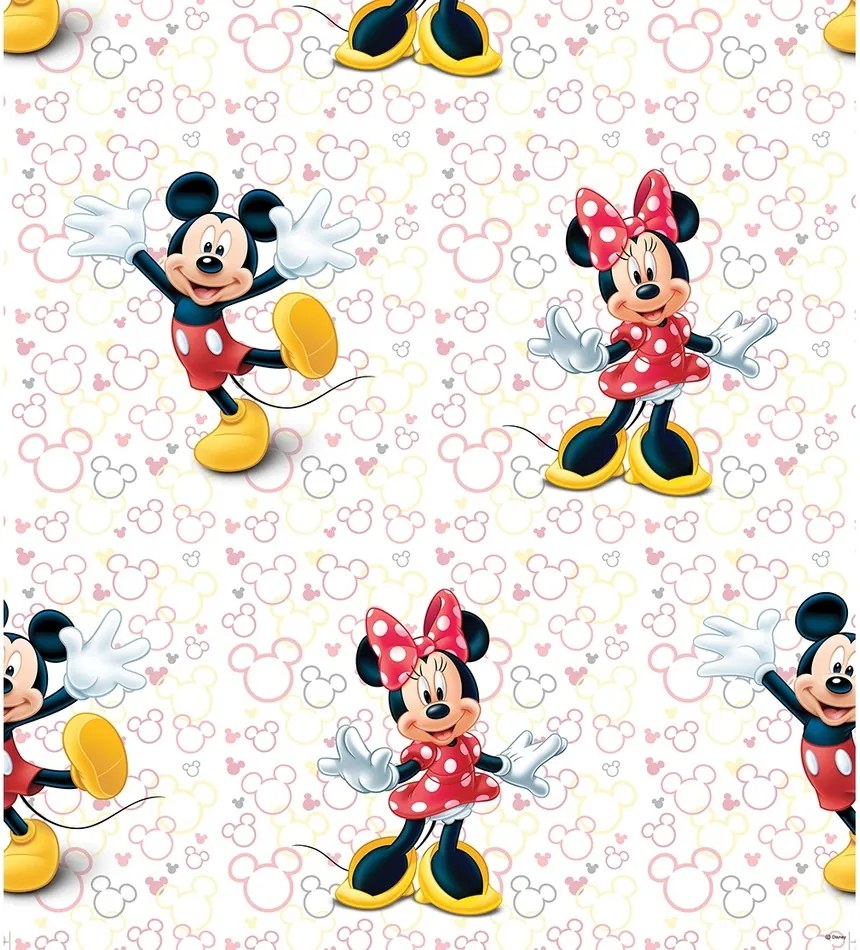 AG Art Detská fototapeta Mickey a Minnie, 53 x 1005 cm