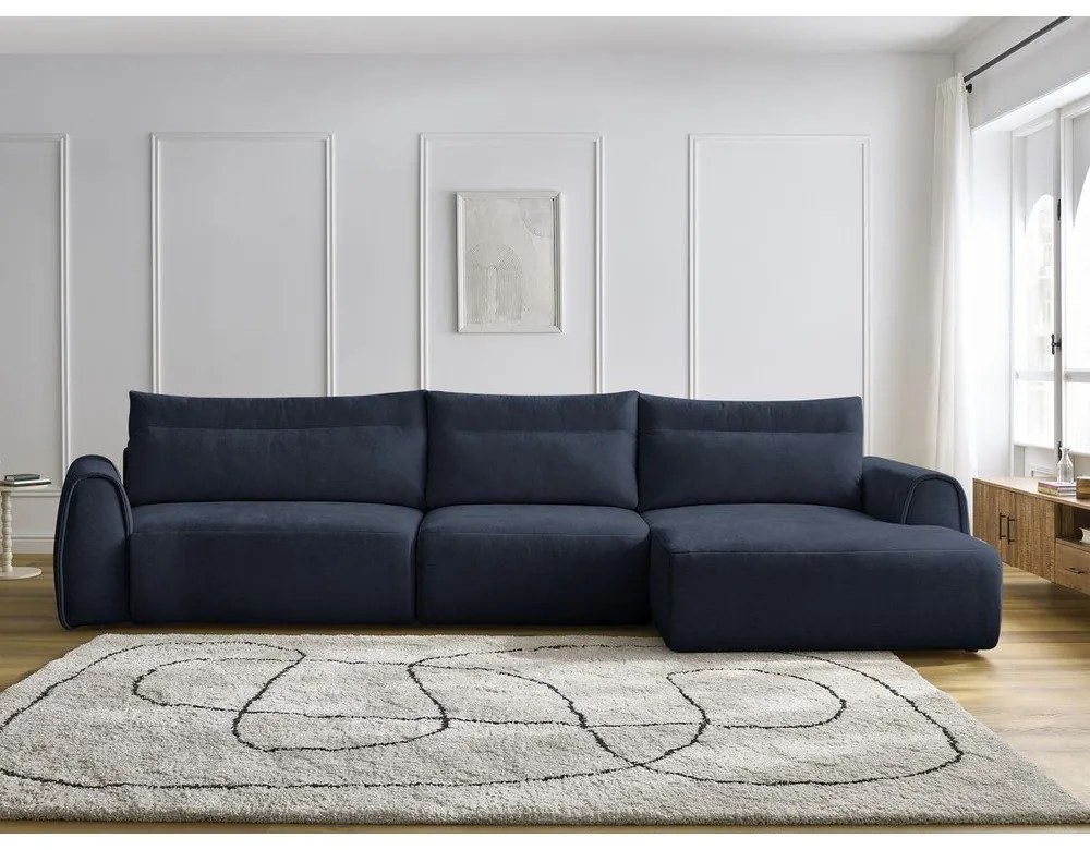 Tmavomodrá rohová pohovka Aden – Bobochic Paris
