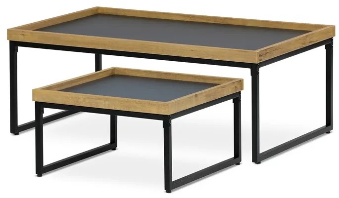 Autronic BONTEC Konferenčný stolík 100x60cm, mdf, dub, CT-611 OAK Farba: Šedá