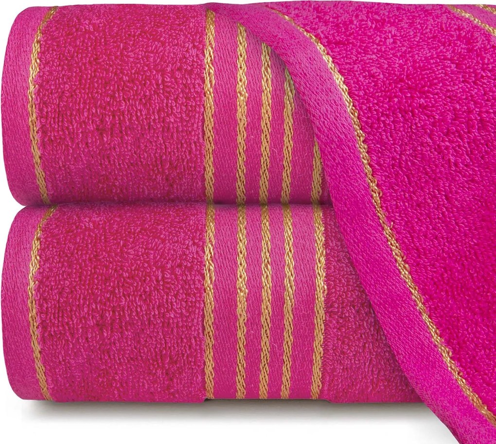 BAVLNENÉ UTERÁKY TIWANO SADA 1 KS 30X50 CM, 1 KS 50X90 CM, 1 KS 70X140 CM RUŽOVÁ