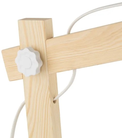 Stolná lampa OSLO 1xE27/15W/230V borovica/biela