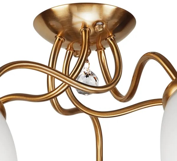 Prisadený luster MIRANDA 5xE27/60W/230V zlatá